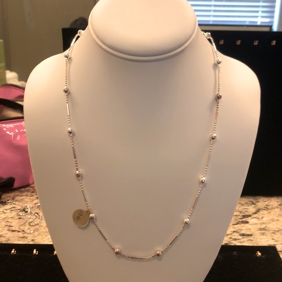 Jewelry - 💗 Super pretty 22 inches beaded sterling silver necklace 😊NWT